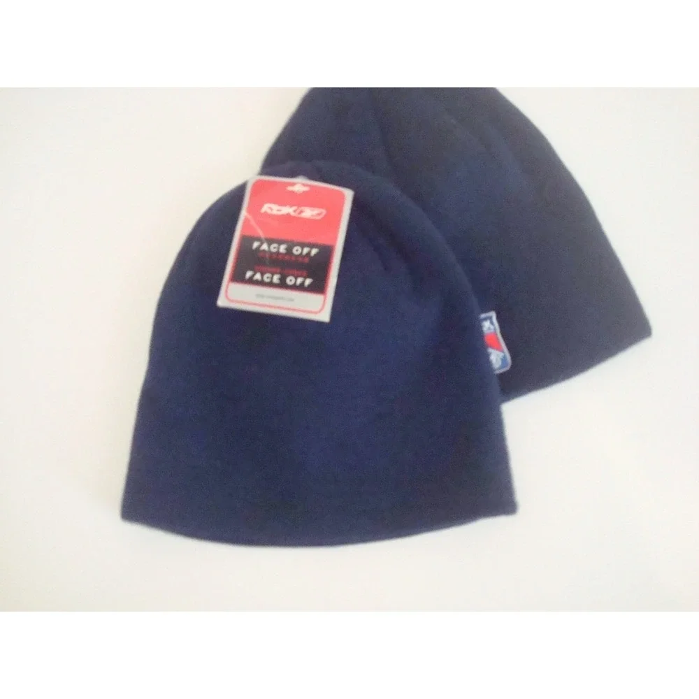 YOUTH--‎ 2PC LOT RANGERS BEANIE KNIT TOBOGGAN HAT CAP VINTAGE DEADSTOCK 03